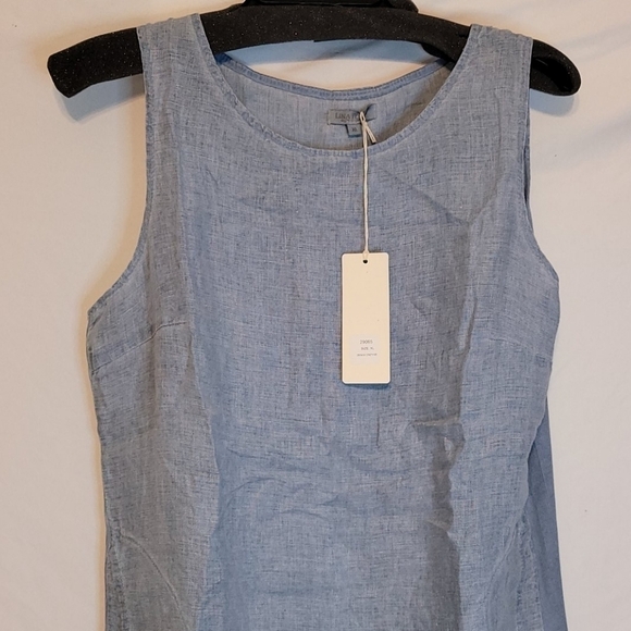 LINA Tomei Linen Embroidered Hem Dress - Picture 7 of 13